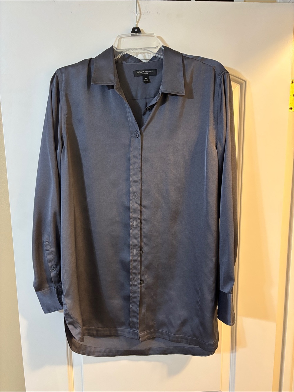 Banana Republic Men's Steel Blue Lightweight Shirt Jacket